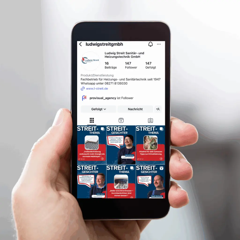 Social Media Marketing Stuttgart – Instagram und LinkedIn Betreuung durch ProVisual